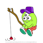 How to Draw Billy Bob Baitman from Moshi Monsters