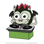 How to Draw DJ Demonsta from Moshi Monsters