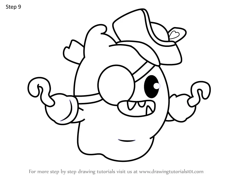 How to Draw Handy Van Hookz from Moshi Monsters (Moshi Monsters) Step ...