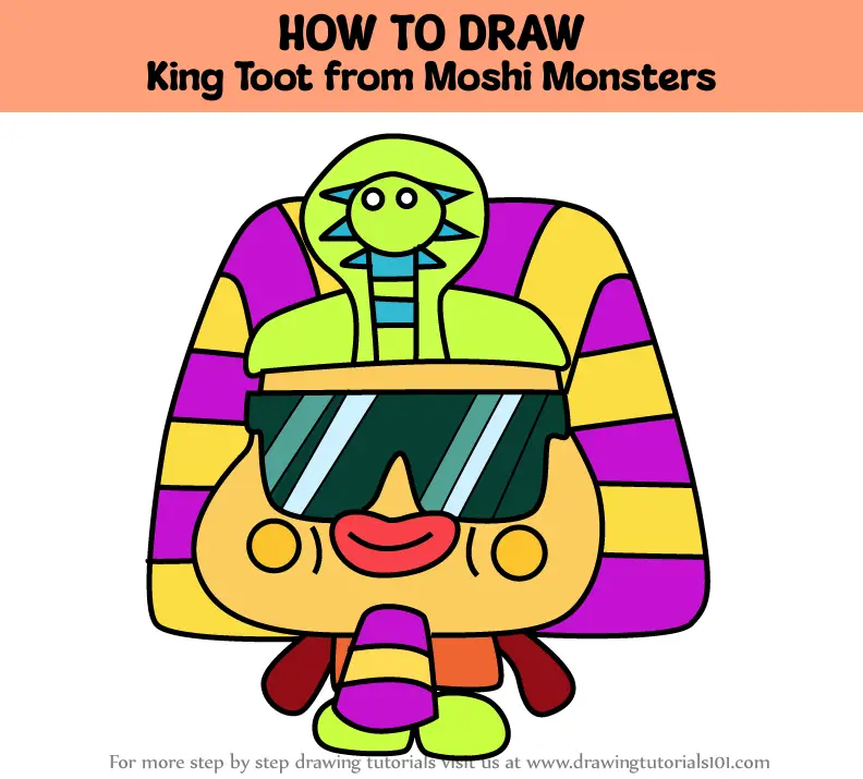 How To Draw King Toot From Moshi Monsters Moshi Monsters Step By Step