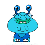 How to Draw Moe Pukka from Moshi Monsters
