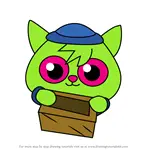 How to Draw Mr. Meowford from Moshi Monsters