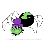 How to Draw Scratch the Spider from Moshi Monsters