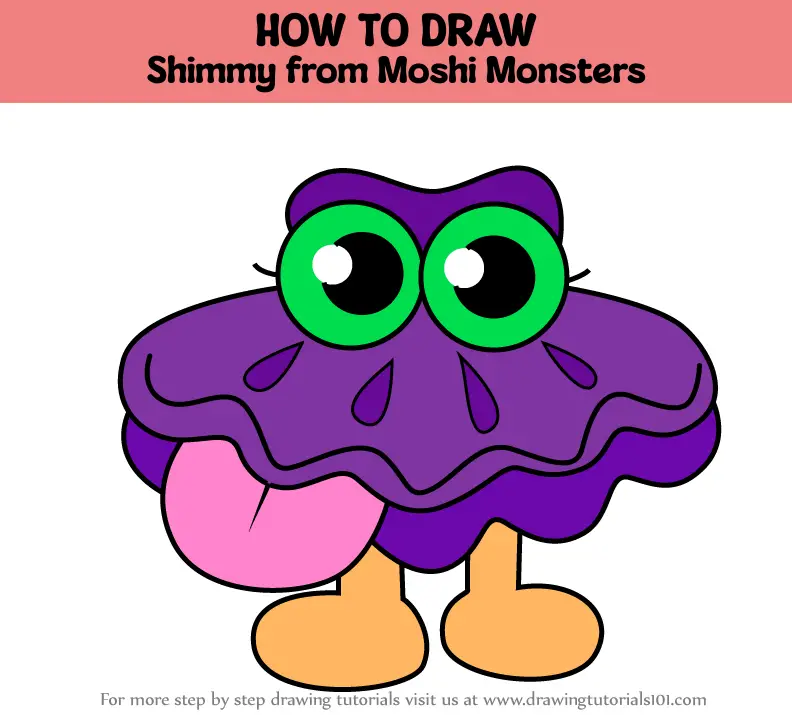 How to Draw Shimmy from Moshi Monsters (Moshi Monsters) Step by Step ...