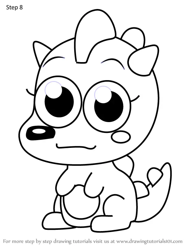 How to Draw Snookums from Moshi Monsters (Moshi Monsters) Step by Step ...