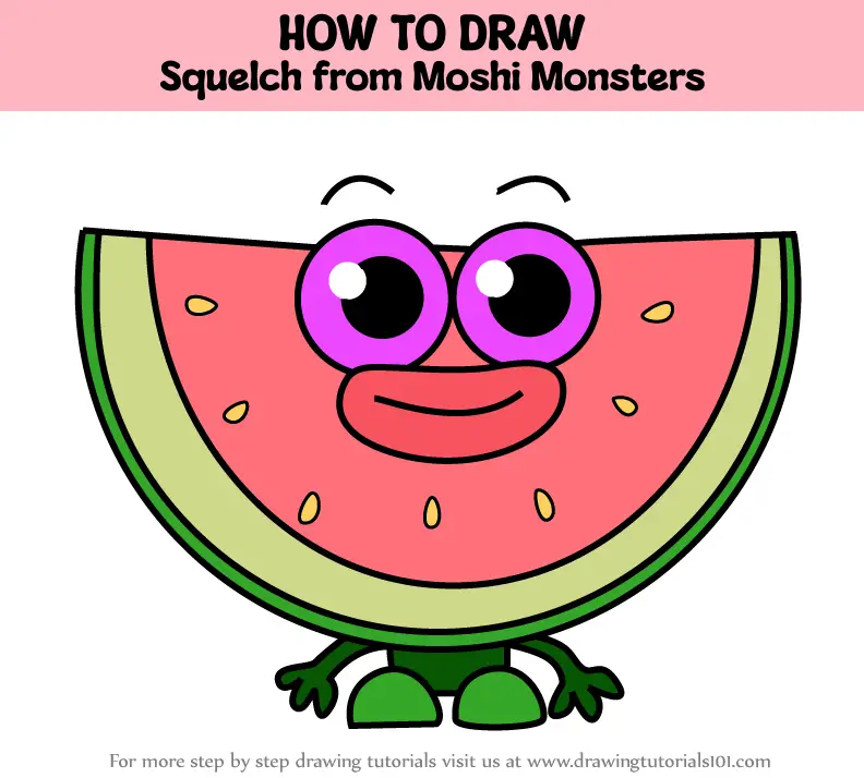 How to Draw Squelch from Moshi Monsters (Moshi Monsters) Step by Step ...