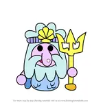 How to Draw Uncle Scallops from Moshi Monsters