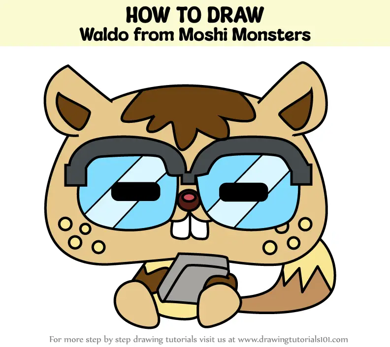 How To Draw Waldo From Moshi Monsters Moshi Monsters Step By Step