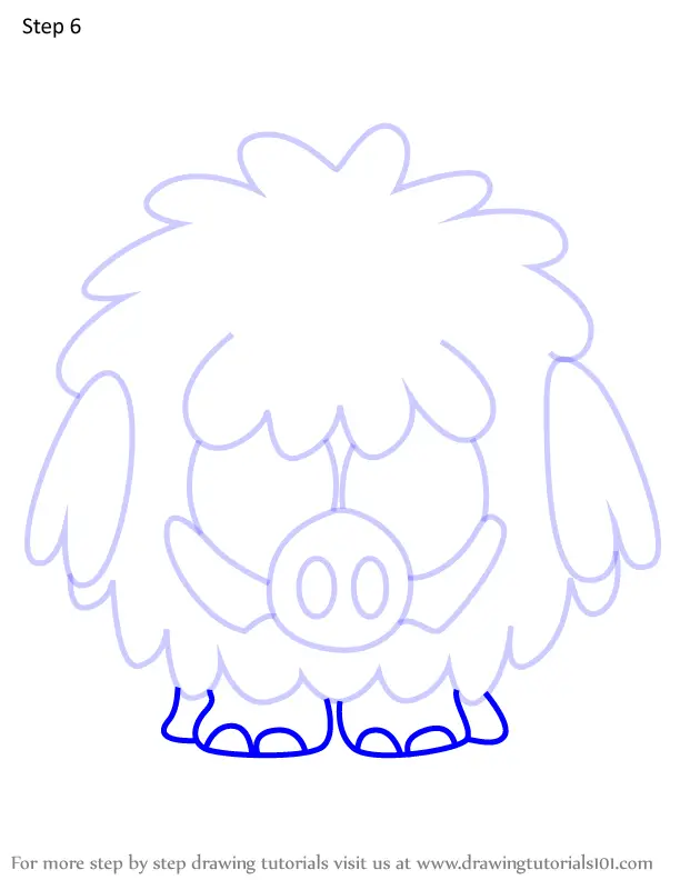 How to Draw Woolly from Moshi Monsters (Moshi Monsters) Step by Step ...