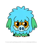 How to Draw Woolly from Moshi Monsters