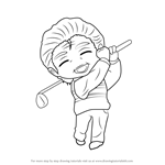 How to Draw Golf Guest from Mystic Messenger