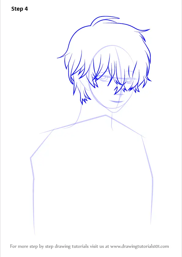 How to Draw Unknown from Mystic Messenger (Mystic Messenger) Step by