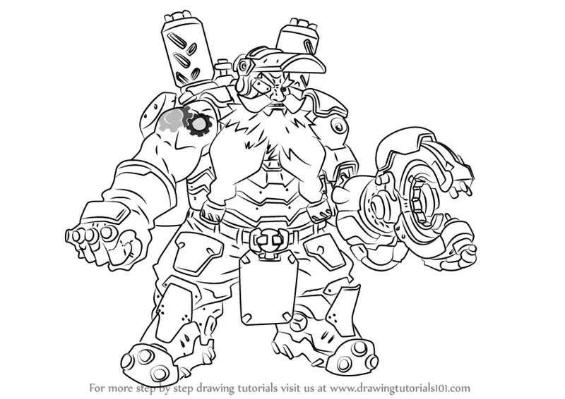 Learn How to Draw Torbjorn from Overwatch (Overwatch) Step by Step ...