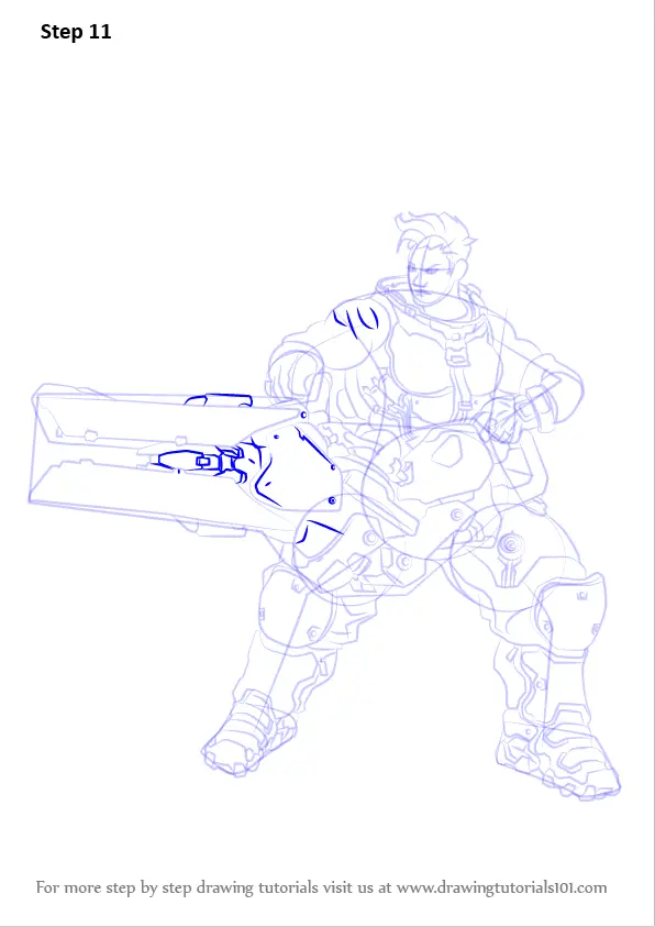 How to Draw Zarya from Overwatch (Overwatch) Step by Step ...