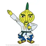 How to Draw Chop Chop Master Onion from PaRappa The Rapper