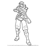 How to Draw Kinessa from Paladins