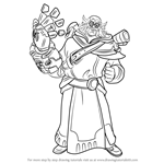 How to Draw Torvald from Paladins