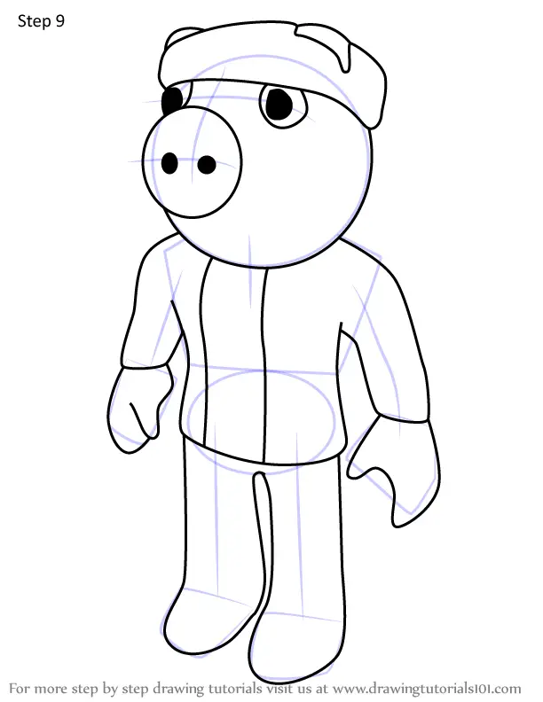 How To Draw Georgie Piggy Drawing Step By Step Easy Roblox Piggy ...