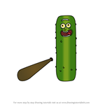 How to Draw Pickle Rick from Piggy