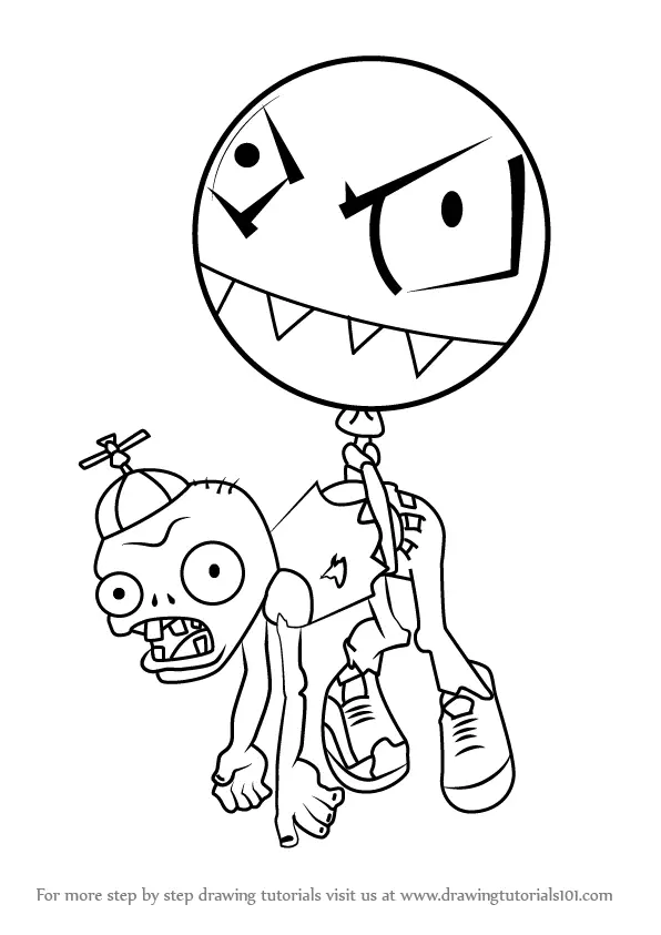 Download Learn How to Draw Balloon Zombie from Plants vs. Zombies (Plants vs. Zombies) Step by Step ...