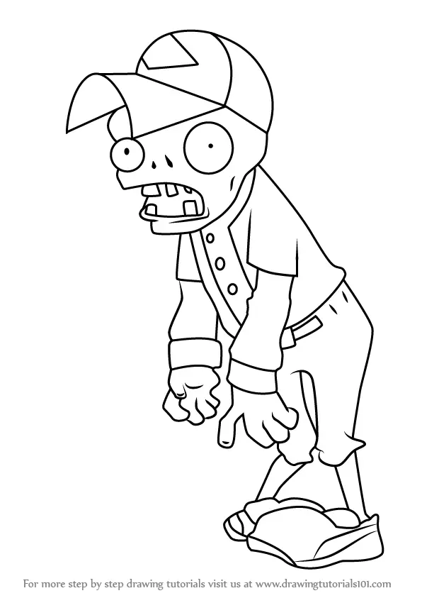 How to Draw Baseball Zombie from Plants vs. Zombies (Plants vs. Zombies ...