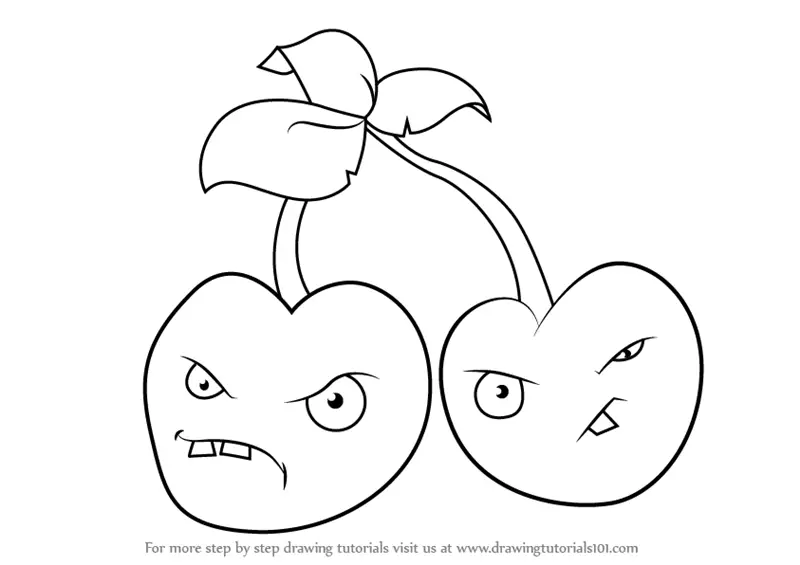 How to Draw Cherry Bomb from Plants vs. Zombies (Plants vs. Zombies