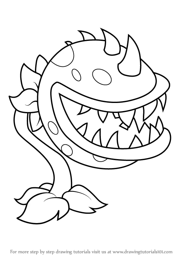How to Draw Chomper from Plants vs. Zombies (Plants vs. Zombies) Step