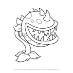 How to Draw Chomper from Plants vs. Zombies