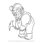 How to Draw Digger Zombie from Plants vs. Zombies