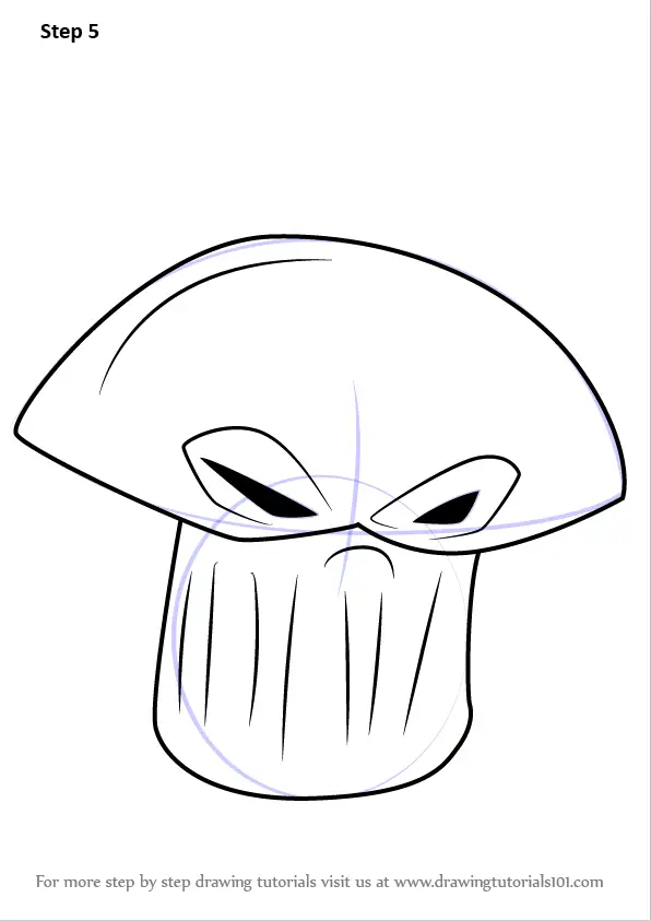 Learn How To Draw Doom Shroom From Plants Vs Zombies Plants