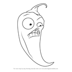 How to Draw Jalapeno from Plants vs. Zombies