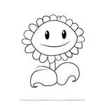 How to Draw Sunflower from Plants vs. Zombies