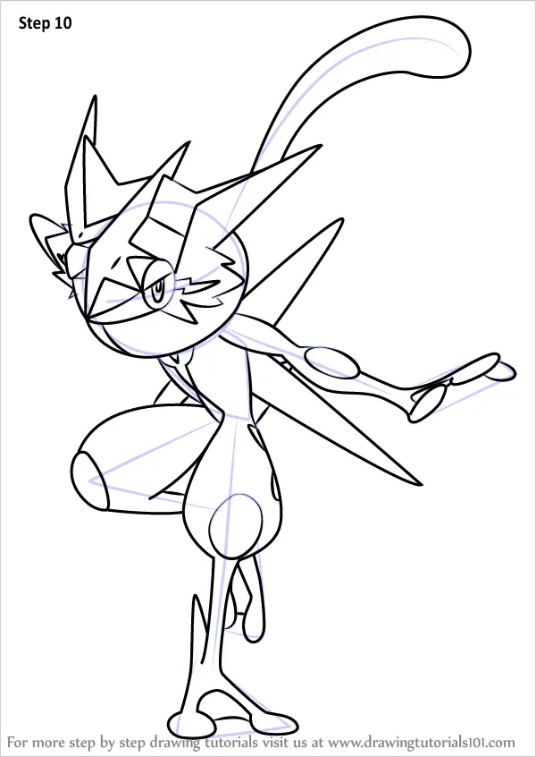 learn how to draw ash greninja from pokemon sun and moon