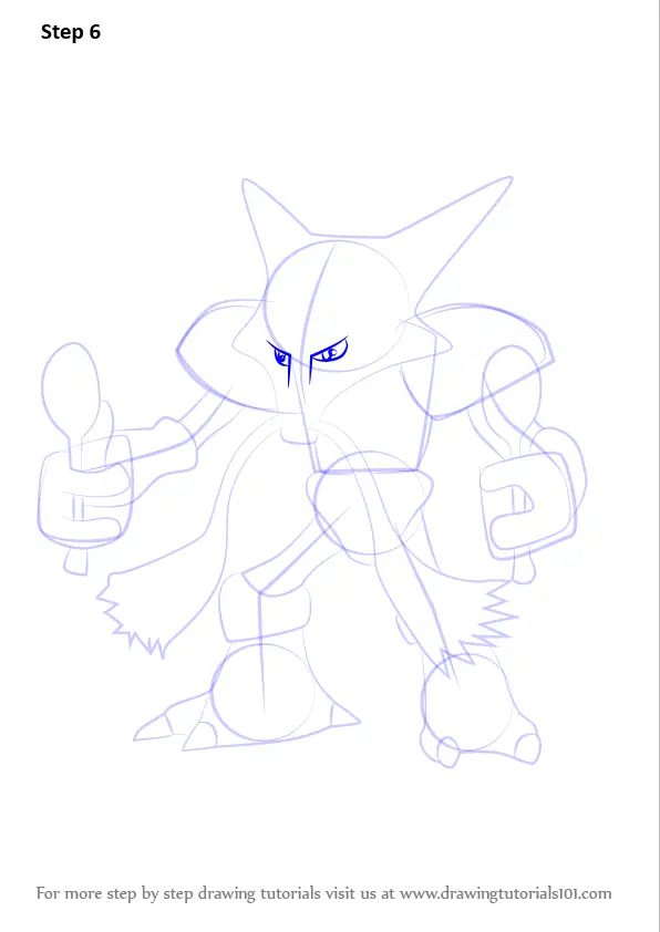 How To Draw Alakazam From Pokemon GO (Pokemon GO) Step By Step ...