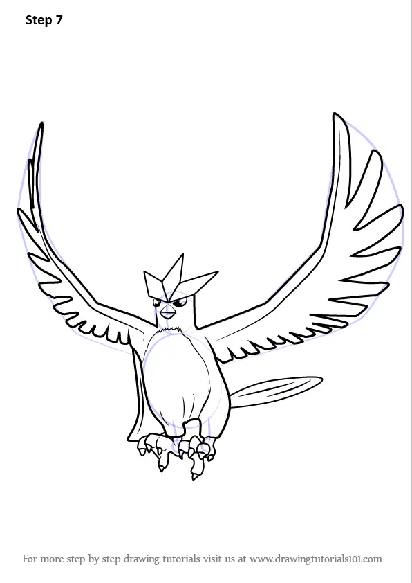 Learn How to Draw Articuno from Pokemon GO (Pokemon GO) Step by Step