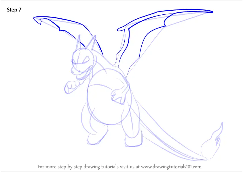 How To Draw Charizard From Pokemon Go Pokemon Go Step By Step 0184