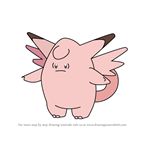 How to Draw Clefable from Pokemon GO