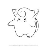 How to Draw Clefairy from Pokemon GO