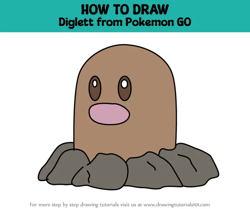 How to Draw Diglett from Pokemon GO (Pokemon GO) Step by Step