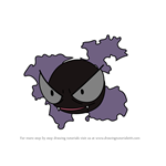 How to Draw Gastly from Pokemon GO