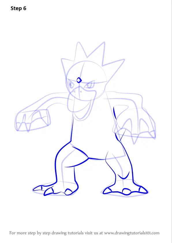 How to Draw Golduck from Pokemon GO (Pokemon GO) Step by Step ...