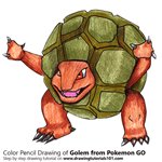 How to Draw Golem from Pokemon GO