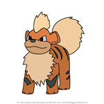 How to Draw Growlithe from Pokemon GO