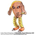 How to Draw Hitmonlee from Pokemon GO
