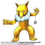 How to Draw Hypno from Pokemon GO