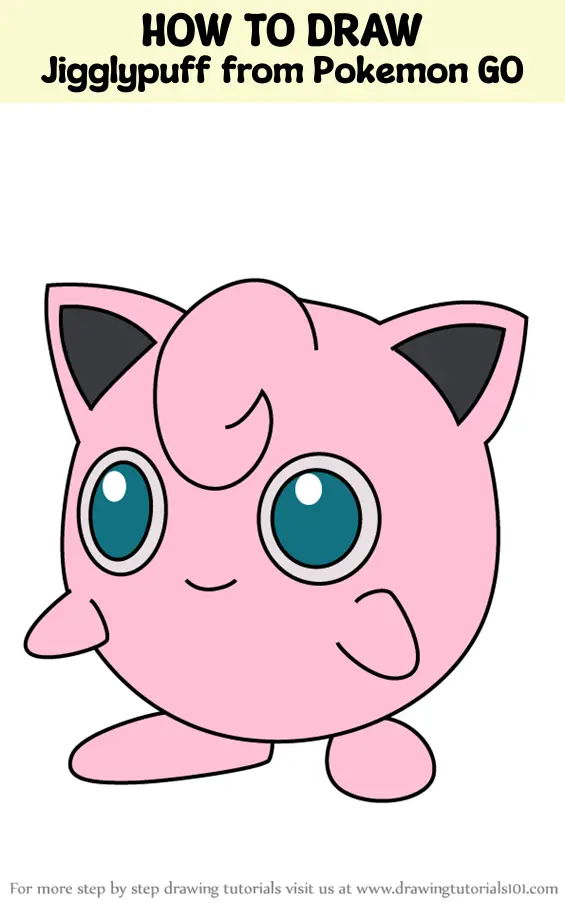 How To Draw Jigglypuff From Pokemon GO (Pokemon GO) Step By Step ...