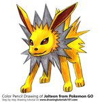 How to Draw Jolteon from Pokemon GO