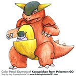 How to Draw Kangaskhan from Pokemon GO