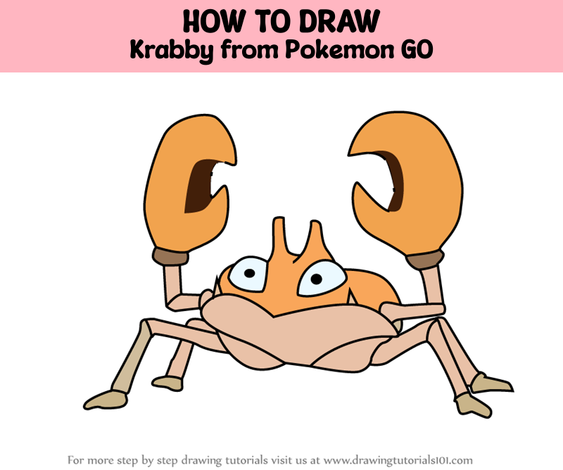 How To Draw Krabby From Pokemon Go Pokemon Go Step By Step