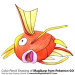 How to Draw Magikarp from Pokemon GO